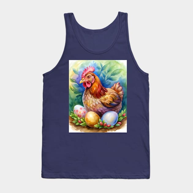 Easter Egger Chicken Tank Top by Joker Dads Tee